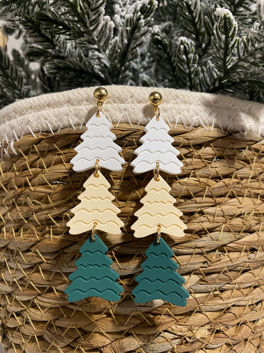 Chrismtas acrylic drop earrings