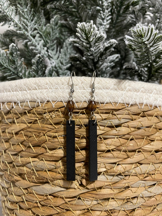 Black drop earrings