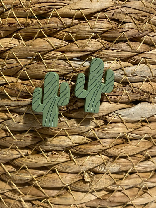 Cactus stud earrings