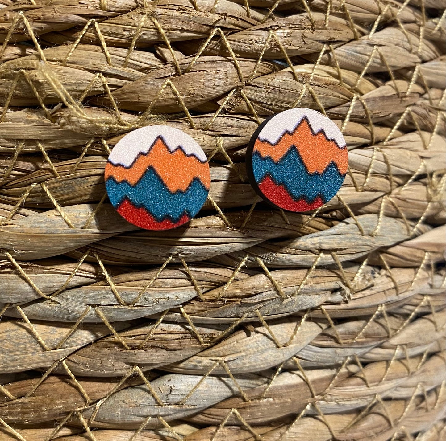 Abstract mountain earrings