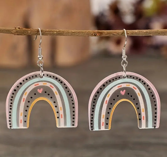 Boho rainbow earrings