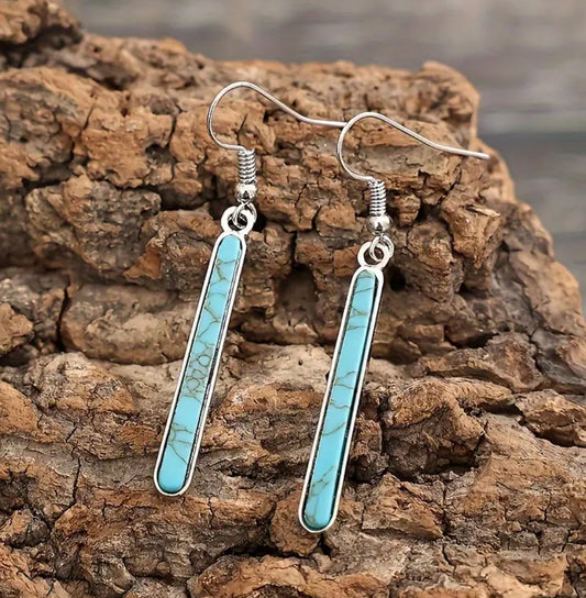 Turquoise western earrings