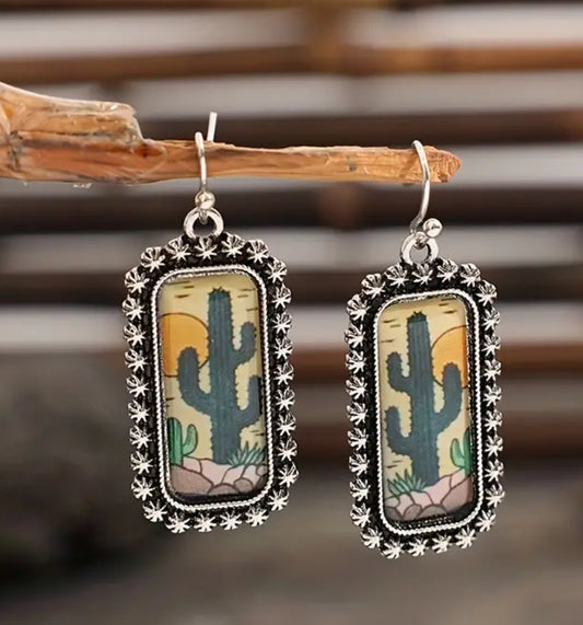 Cactus earrings