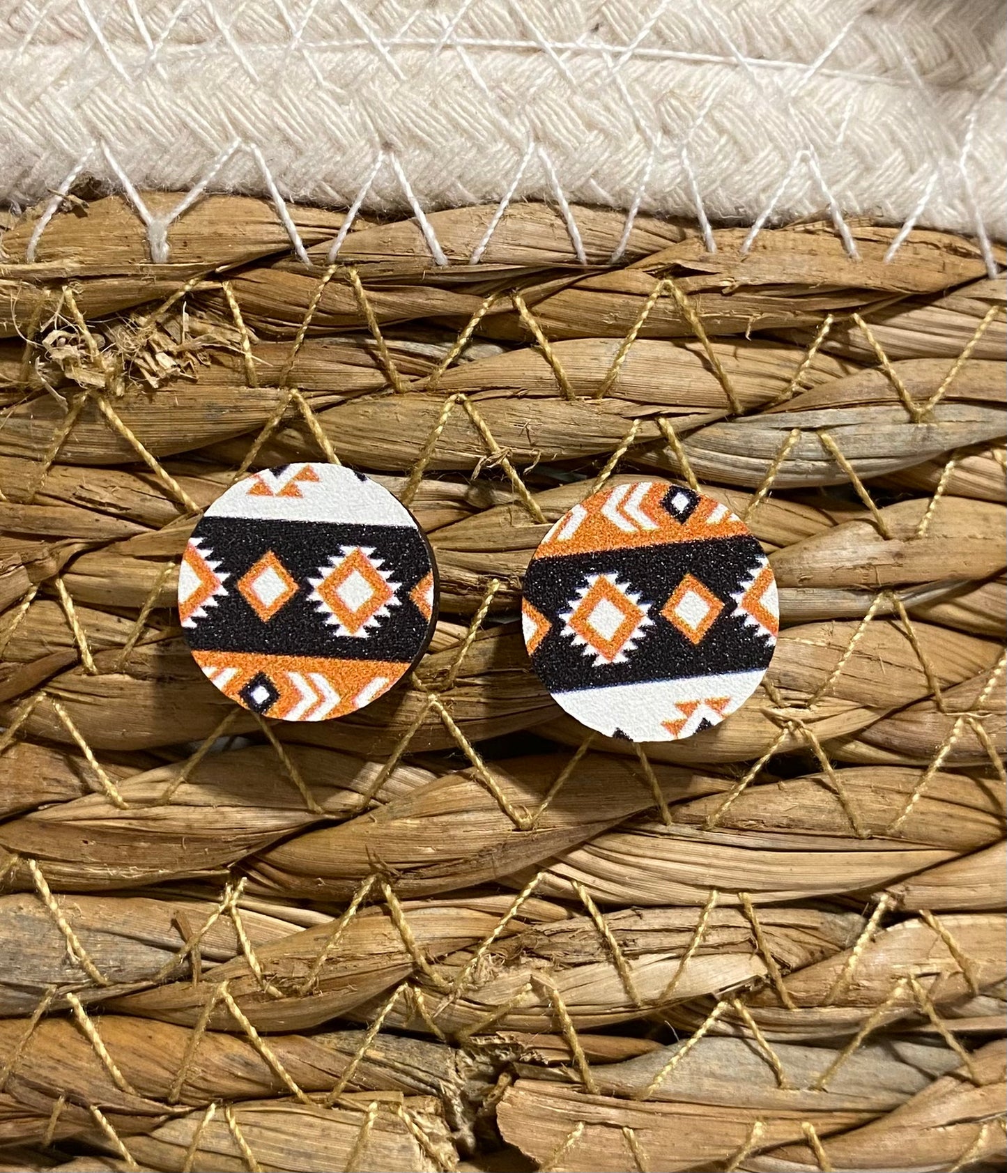 Aztec stud earrings