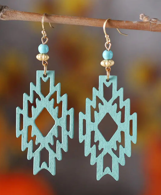 Blue Aztec earrings