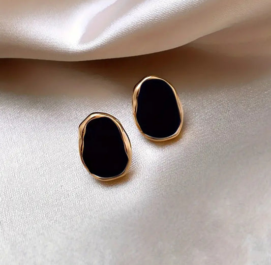 Black stud earrings