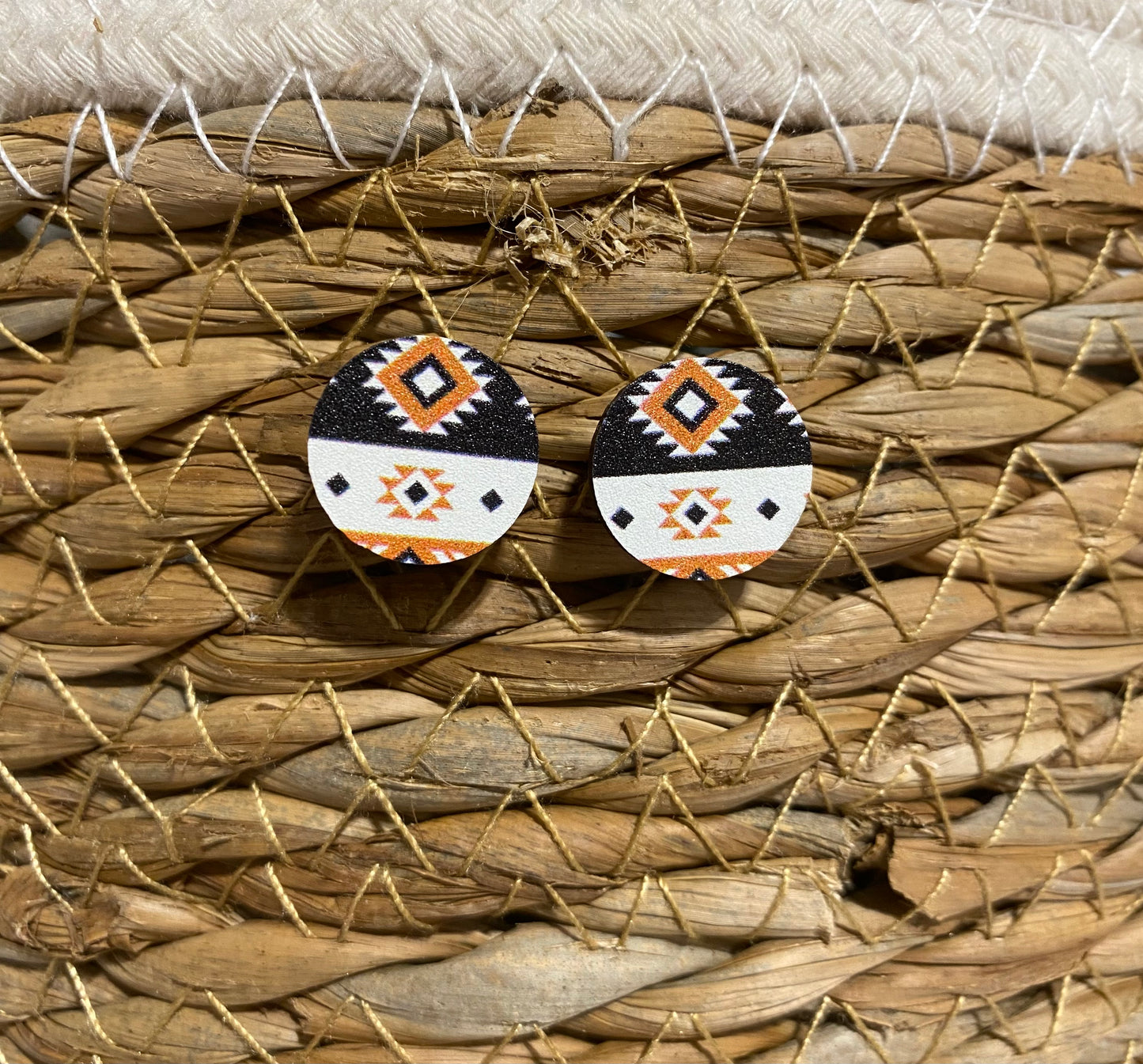 Aztec stud earrings