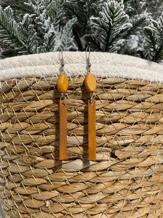 Brown drop earrings